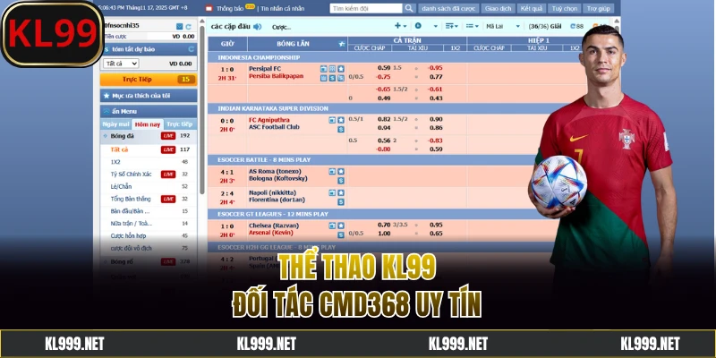 Thể thao KL99 hợp tác cùng sảnh CMD368 uy tín
